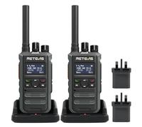 Retevis MateTalk P3 Digital Walkie Talkie Fast Charge, DMR Radio Compatible with Motorola, Mini Two Way Radio, Long Range Group Call, LCD Screen, Professional Radios for Retail&Commercial(2 Pack)