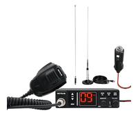 Retevis MB63A CB Radio, 12/24V CB Radios Complete Kit with Antenna, AM/FM, NB/ANL, Cooling System, 40 Channel, PA System, Cigarette Lighter, VOX, EMG CH9/19, CB-Radio for Self-Driving Travelers