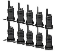Retevis NR610 Walkie Talkies for Adults, PMR446 Professional Two Way Radio, AI Noise Cancelling, 1200mAh, HD Audio, VOX, USB-C Rechargeable Walkie Talkies for Schools, Logistics (10 Pcs, Black)