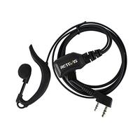 Retevis R111 Walkie Talkie Earpiece 2 Pin G-Type Radio Headset Volume Adjustable Compatible with RT24 RT28 RT22 RT27 RT617 Baofeng BF-888S UV-5R Kenwood Sunreal Two Way Radio (1pcs)