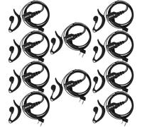 Retevis R111 Walkie Talkie Headset 2 Pin G Type Radio Earpiece Adjustable Volume Compatible with RT24 RT27 RT22 RT28 RT46 RT617 RT618 RT619 Baofeng BF-888S Kenwood 2 Way Radio(10 pcs)