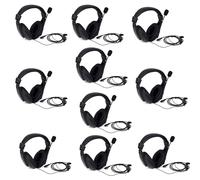 Retevis R114 Walkie Talkie Headphones Noise Cancelling VOX Overhead Earpiece 2 Pin Radio Headset Compatible with 2 Way Radio RT24 RT27 RT617 RT619 RT668 Baofeng UV-5R Kenwood (10 Pcs)