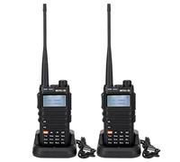 Retevis RA685 2 Way Radio Long Range, Dual Band Walkie Talkies for Adults, 5W 1800mAh LCD Display, Upgraded Version of RT5R, Rechargeable Walkie Talkie for Hunting, Rescue (Black, 2Pcs)