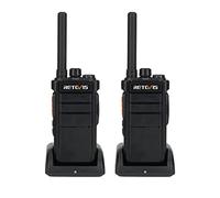 Retevis RB626 Walkie Talkies, Walkie Talkies for Adults, Rugged Two Way Radio with Flashlight, 2000mAh Battery, Emergency Alarm, Vox, Rechargeable for Vehicle Driving,Hunting (Black, 2 Pack)