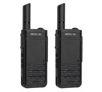 Retevis RB639 Walkie Talkie, Ultra Thin Handheld USB-C 2 Way Radio Rechargeable, Walkie Talkies with Earpiece, Ultra-Slim, License-Free Walkies for Restaurant, Retail, Healthcare (2 Pcs, Black)