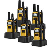 Retevis RB648 Heavy Duty Walkie Talkies for Adults IP67 Waterproof Dropproof Dustproof 2000mAh Battery Rugged Two Way Radios for Job Sites, Industries (10Pcs, Yellow)