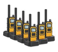 Retevis RB648 Plus Long Range Walkie Talkies IP67, Waterproof Two Way Radio, Rugged Reliability, Group Call, 2000mAh, Type-C, Rechargeable 2 Way Radio for Construction Industrial Site(6 Pcs, Yellow)