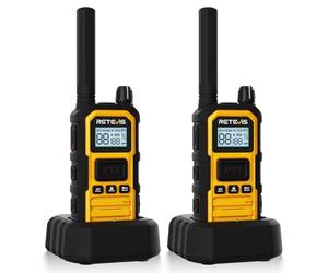 Retevis RB648 Plus Walkie Talkies, IP67 Waterproof 2 Way Radio Long Range, 2000mAh Type C, SOS Alarm, Advanced Triple Proof Durable Walkie Talkie for Harsh Environment (2 Pack, Yellow)