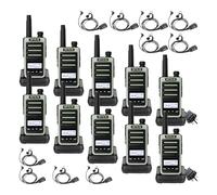 Retevis RB666S Walkie Talkies, PMR446 License-Free, Type-C Rapid Charging, One - Key Pairing, Ease To Use, VOX and Earpieces for Logistics, Warehousing, Hotels (Black, 5 Pairs)