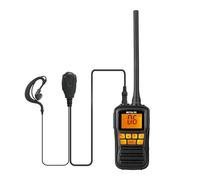 Retevis RM01 VHF Marine Radio, Waterproof Marine Walkie Talkie IP67, Vibration Floating 88 Channels, Rechargeable 2 Way Radio with Earpiece for Kayaking Fishing Boating (Black, 1 Pcs)