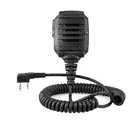 Retevis RS114 Two Way Radio Speaker Microphone, IP54 Waterproof 2 Pin Mic, Compatible with Walkie Talkie RT24 RT27 RT617 RB629 Baofeng BF-888S UV-5R Kenwood WOUXUN TYT HYT (1 Pcs)