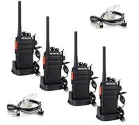Retevis RT24 Walkie Talkie for Adults Bundle with Acoustic Tube Radio Earpiece, Compatible with Baofeng UV 5R 88E RT24 RT27 RT622, for Security and Event Scenarios (2 Pack)