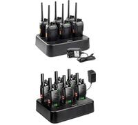 Retevis RT27 Walkie Talkies for Adults Bundle with Retevis H777H Walkie Talkies with Screen, 6 Way Charger and Flashlight Included, Two Way Radio for School, Business, Security (6 Pcs)