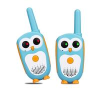 Retevis RT30 Walkie Talkies, Easy Owl Small Toys Walkie Talkies for Kids, LED Eyes, Long Range Walkie Talkies 3-5 Aged Girls Boys Ideal Toy, Camping Family Game (Blue,2 Pack)