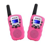Retevis RT388 Kids Walkie Talkie Pink PMR446 8 Channels Flashlight VOX 10 Call Tones 2 Way Radio for Children Boys Girls Garden Suburbs...