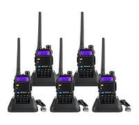 Retevis RT5R Hunting Walkie Talkies, Professional 2 Way Radio Long Distance with Emergency Alarm, VOX, FM, 128 CH, Shooting Radios for Hunting, Emergency Rescue (Black, 5Pcs)