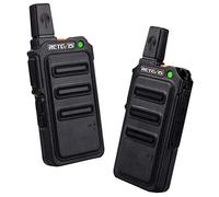 Retevis RT619 Walkie Talkie Rechargeable, 90g Mini Walkie Talkies 2 Pack | 1300mAh Long Lasting Battery, VOX Handsfree, 10 Level Squelch, License-Free PMR446 Two Way Radio for Outdoor, Camping