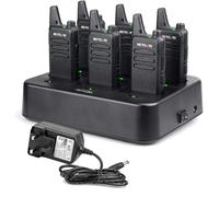 Retevis RT622 Walkie Talkies, Portable Walkie Talkies for Adults, Durable and Rugged, 6 Way Charger, VOX, PMR446 2 Way Radio Professional for Hospitality, Restaurants, Schools (6 Pack, Black)