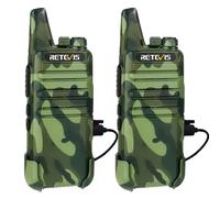 Retevis RT622 Walkie Talkies, Rechargeable 2 Way Radio for Camping Biking | 16 Channels CTCSS/DCS, VOX Hands Free, Keypad Lock, USB Charging, Outdoor Mini Walkie Talkies for Adults Professional