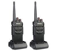 Retevis RT648 Walkie Talkies, Waterproof Two Way Radio IP67, Heavy Duty, PMR446, USB Charging Base, VOX, Professional Walkie Talkie for Adults Long Range for Construction Site (2Pcs,Black)