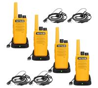 Retevis RT668 Walkie Talkies for Adults, PMR446 Walkie Talkies with Earpieces, Sturdy, VOX, 1200mAh USB Type-C, Two Way Radio for Family Travel, Outdoor Adventures, Working (2 Pairs)