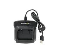 Retevis RT86 Walkie Talkies Charger, LED Light with 8.4V Output Voltage, Original USB Desktop Charger for RT86 RB25 RT86S RT86A RB689 Two Way Radio, for Business, Stores, Film Set, Black(1Pack)
