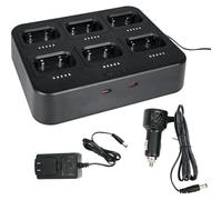 Retevis RT86 Walkie Talkies Charger Six-Way, Efficient Charging for RT86 RT86A RT86S Walkie Talkie Charger with LED Indicator, for Security, Construction, Transportation and Warehouse Teams(1Pack)