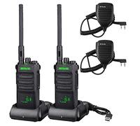 Retevis RT86 Walkie Talkies Long Range, Rugged Professional 2 Way Radio with Speaker Mic, 2600mAh, High Power Adults Walkie Talkies for Industry, Rescue and Emergency Use (Black, 2Pcs)