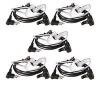 Retevis Surveillance Earpiece with PTT 2 Pin Covert Acoustic Tube Security Headset Compatible with Motorola CP040 DP1400 GP68 GP88 GP300 CT150 Pro1150 HYT TC-500 Hyera 2 Way Radio (5 Pcs)