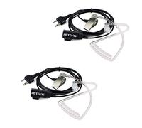 Retevis Walkie Talkie Earpiece with Mic 2 Pin Covert Acoustic Tube Headset Compatible with Midland G6 G7 GXT250 GXT325 GXT550 GXT650 LXT80 LXT112 Alan39 Alan507 Two Way Radio(2 pcs)