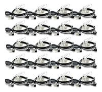 Retevis Walkie Talkie Earpiece with Mic Radio Headset 2 Pin Covert Acoustic Tube Compatible RT24 RT27 RT668 RT622 eSynic Baofeng UV-5R BF-888S KENWOOD Two Way Radio Headphones (20pcs)