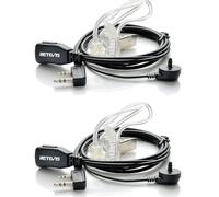 Retevis Walkie Talkie Headset Acoustic Tube Radio Earpiece for RT24 (2 Pcs) | Compatible with Baofeng UV 5R 88E RT27 RT622 Two Way Radio, Security Headset，Suitable for Security and Event Scenarios