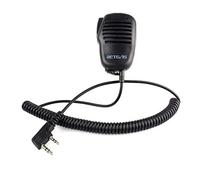 Retevis Walkie Talkie Speaker Mic, 2 Pin Kenwood Wired Mic, 3.5mm Jack, Compatible RT24 RT622 RT668 RT27 Baofeng GT-5R UV-5R BF-888S Kenwood YAESU Thunderpole TX CB Radio (1 Pc)