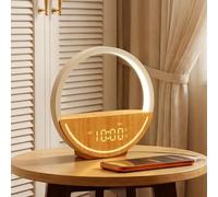 RETEYUNG Sunrise Alarm Clock Bedside Lamp - Touch Control Night Light with 20 Natural White Noise Sounds, Dual Alarms for Weekdays/Weekends, USB Charging, Wake-Up Light for Heavy Sleepers