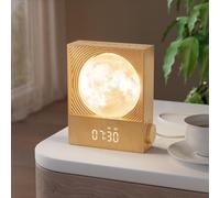RETEYUNG Sunrise Alarm Clocks for Heavy Sleepers,Rotatable Moon Light with Gentle Wake-Up,Clock Night Lamp for Bedrooms - Snooze,10 Light Effects,10 Nature Sounds,15 Ringtones for Adults,Kids,Nursery