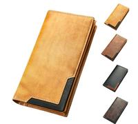 RETGJNC Cowhide Retro Wallet, Men's Western Bifold Leather Wallet, Handmade, Retro and Simple