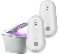 RETGJNC Self-Cleaning UV Toilet sterilizer lamp, Rechargeable Sensor Night Light, Adhesive Bathroom Light, Suitable for Public bathrooms, Convenient for the Elderly and Pets.