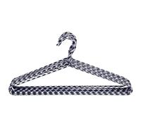 Rethink Your Room Clothes Hangers 10 Pack Stylish Fabric Wrapped Metal, Space Saving Coat, Velvet, Pant Hangers for Closet Organization, Durable Non-Slip, Navy/White Wardrobe Essentials Bulk Storage