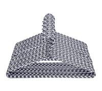 Rethink Your Room Clothes Hangers 60 Pack Stylish Fabric Wrapped Metal, Space Saving Coat, Velvet, Pant Hangers for Closet Organization, Durable Non-Slip, Navy/White Wardrobe Essentials Bulk Storage