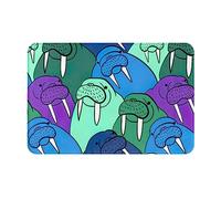 rethyrel Walrus Doormat, Bath Mat Non-Slip Floor Mat Soft Bathroom Rugs Absorbent Bathroom Pad 40x60 cm