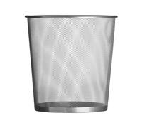 retika metal wire mesh small waste paper bin in silver