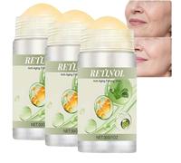 Retinol Anti-Aging Firming Stick, Anti-Wrinkle Stick With Retinol, Tea Tree Oil & Hyaluronic Acid To Tighten, Smooth Wrinkles & Laugh Lines, Hydrating & Nourishing For All Skin Type (3PCS)
