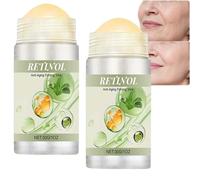 Retinol Anti-Aging Firming Stick, Anti-Wrinkle Stick With Retinol, Tea Tree Oil & Hyaluronic Acid To Tighten, Smooth Wrinkles & Laugh Lines, Hydrating & Nourishing For All Skin Type (2PCS)