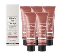 Retinol & Collagen Anti-Aging Hand Cream - Intense Moisturizing & Firming Lotion for Dry, Cracked Hands - Repairs Skin, Nails & Cuticles, Reduces Wrinkles & Restores Elasticity, Fast Absorbing (5)