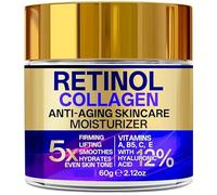Retinol Collagen Moisturizing Cream 60g/2.12oz - Face Cream with Hyaluronic Acid, Vitamin E, Shea Butter & Caffeine