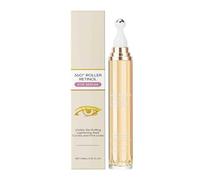 Retinol Eye Cream Anti Aging, Eye Serum for Dark Circles and Puffiness, 360° Massage Ball Reduce Eye Bags, Wrinkles and Fine Lines (15ml, 1pc)