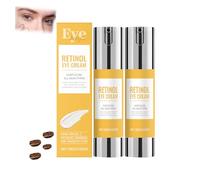 Retinol Eye Cream -Caffeine & Retinol Eye Serum for Dark Circles and Puffiness, Firms the Skin, Effectively Reduces Fine Lines Around the Eyes, Hydrating, Eye Care Daily Wrinkle Cream (2PCS)