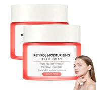 Retinol Moisturizing Neck Cream, Age Reverse Cream, Peptide Retinol Moisturizer With Ceramide And Hyaluronic Acid, Lightweight Neck And Decollete Skin Care, Boost Skin Surface Moisture (2PC)