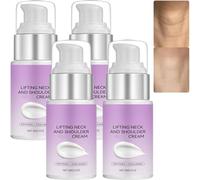 Retinol Neck Firming Cream for Crepey Skin, Collagen Peptides Moisturizer with Vitamin E Aloe, Reduce Wrinkles Fine Lines, Tightening Lifting Neck Cream for Women, Anti-Aging Décolleté Care (4Pcs)