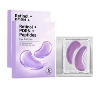 Retinol PDRN Peptides Under Eye Patches, Retinol Hydrating Cooling Eye Mask, Anti-Aging Eye Patches, for Puffy Eyes, Fine Lines, Dark Circles Bags, Firming Brightening Eyes for Women ，2